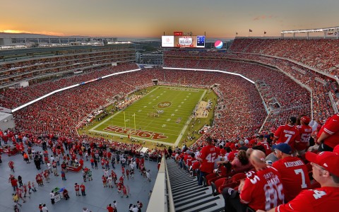 Levis Stadium fish eye view